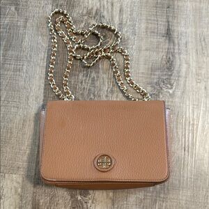 Tory Burch Tan Leather Crossbody Bag